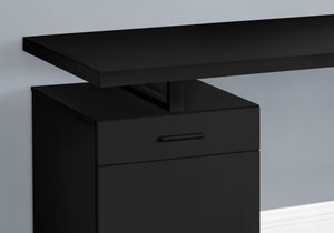 Black 47" Floating Desktop Workstation with Storage