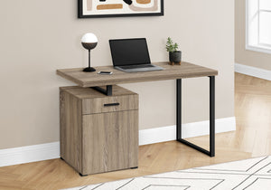 Dark Taupe 47" Floating Desktop Workstation with Storage