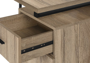 Dark Taupe 47" Floating Desktop Workstation with Storage
