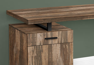 Brown 47" Floating Desktop Workstation with Storage