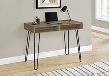 Load image into Gallery viewer, Dark Taupe 40&quot; Mid-Century Modern Computer Workstation with Storage
