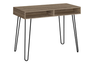 Dark Taupe 40" Mid-Century Modern Computer Workstation with Storage