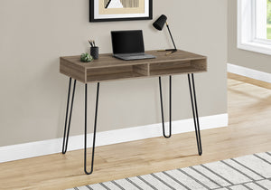 Dark Taupe 40" Mid-Century Modern Computer Workstation with Storage