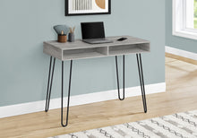 Load image into Gallery viewer, Grey 40&quot; Mid-Century Modern Computer Workstation with Storage
