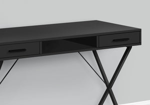 42" Black Trestle Workstation with Storage