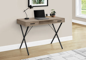 42" Dark Taupe Trestle Workstation with Storage