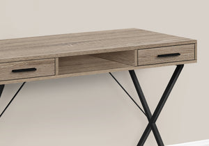 42" Dark Taupe Trestle Workstation with Storage