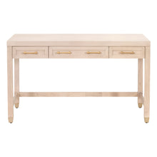 Load image into Gallery viewer, Light Honey Oak &amp; Brushed Brass 54&quot; Office Desk
