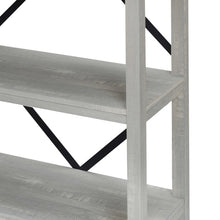 Load image into Gallery viewer, 64&quot; X-Framed Bookcase in Stone Gray
