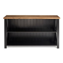 Load image into Gallery viewer, 52&quot; Solid Wood Farmhouse Credenza in Black &amp; Rustic Oak
