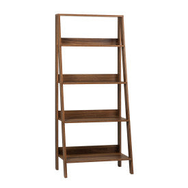55" Ladder Bookcase in Dark Walnut