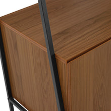 Load image into Gallery viewer, 72&quot; Ladder Bookcase with Storage Cabinet in Mocha Woodgrain
