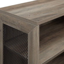 Load image into Gallery viewer, 52&quot; Historially Inspired Bookcase/Credenza with Mesh Sides in Rustic Gray
