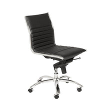 Load image into Gallery viewer, Classic Armless Black Swivel Office Chair
