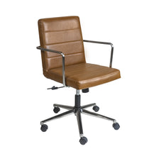 Load image into Gallery viewer, Low Back Brown Leather Office Chair
