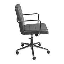 Load image into Gallery viewer, Low Back Gray Leather Office Chair
