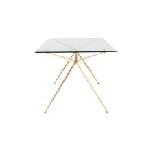 Load image into Gallery viewer, 60&quot; Premium Glass Executive Desk with Matte Brushed Gold Frame
