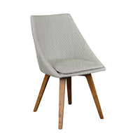 White Guest or Conference Chairs w/ Solid Wood Legs (Set of 2)