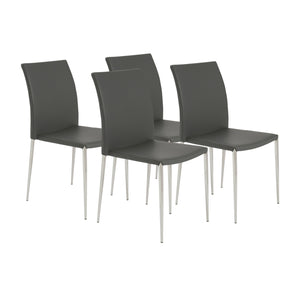 Classic Stackable Gray Guest or Conference Chair (Set of 4)