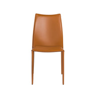 Stylish Guest or Conference Chairs of Cognac Regenerated Leather (Set of 4)