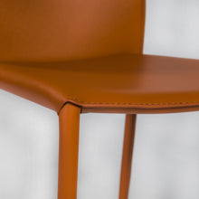 Load image into Gallery viewer, Stylish Guest or Conference Chairs of Cognac Regenerated Leather (Set of 4)
