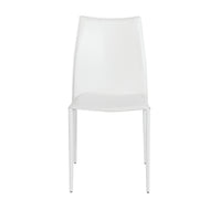Stylish Guest or Conference Chairs of White Regenerated Leather (Set of 4)
