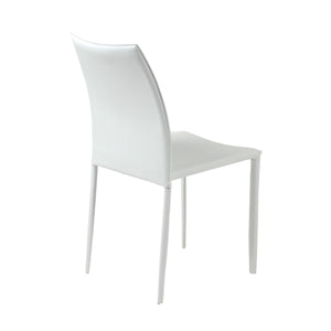 Stylish Guest or Conference Chairs of White Regenerated Leather (Set of 4)