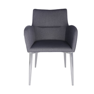 Classic Padded Dark Gray Guest or Conference Chair (Set of 2)