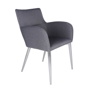 Classic Padded Dark Gray Guest or Conference Chair (Set of 2)