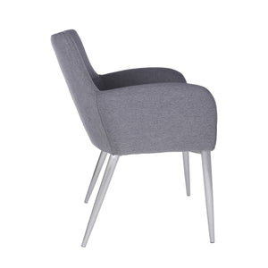 Classic Padded Dark Gray Guest or Conference Chair (Set of 2)