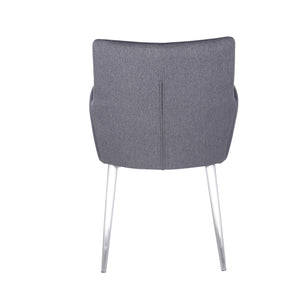 Classic Padded Dark Gray Guest or Conference Chair (Set of 2)