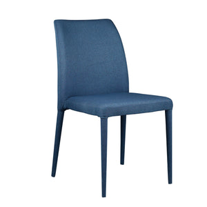 Set of Two Blue Polyester Guest / Conference Chairs
