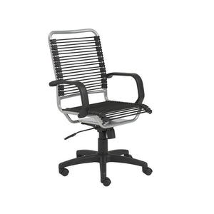 Understated Wheeled Office Chair w/ Black Bungee Back