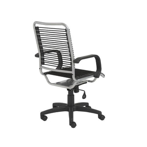 Understated Wheeled Office Chair w/ Black Bungee Back