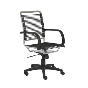 Comfortable Rolling Office Chair w/ Bungee Back and Aluminum Accent