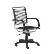 Comfortable Rolling Office Chair w/ Bungee Back and Aluminum Accent