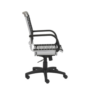 Comfortable Rolling Office Chair w/ Bungee Back and Aluminum Accent