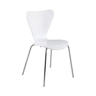 Modern White Walnut Veneer Guest or Conference Chair (Set of 4)