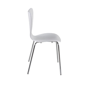 Modern White Walnut Veneer Guest or Conference Chair (Set of 4)