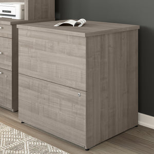 2-Drawer 28" Locking Lateral File in Silver Maple