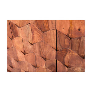 55" Unique Patterned Sheesham Wood Credenza