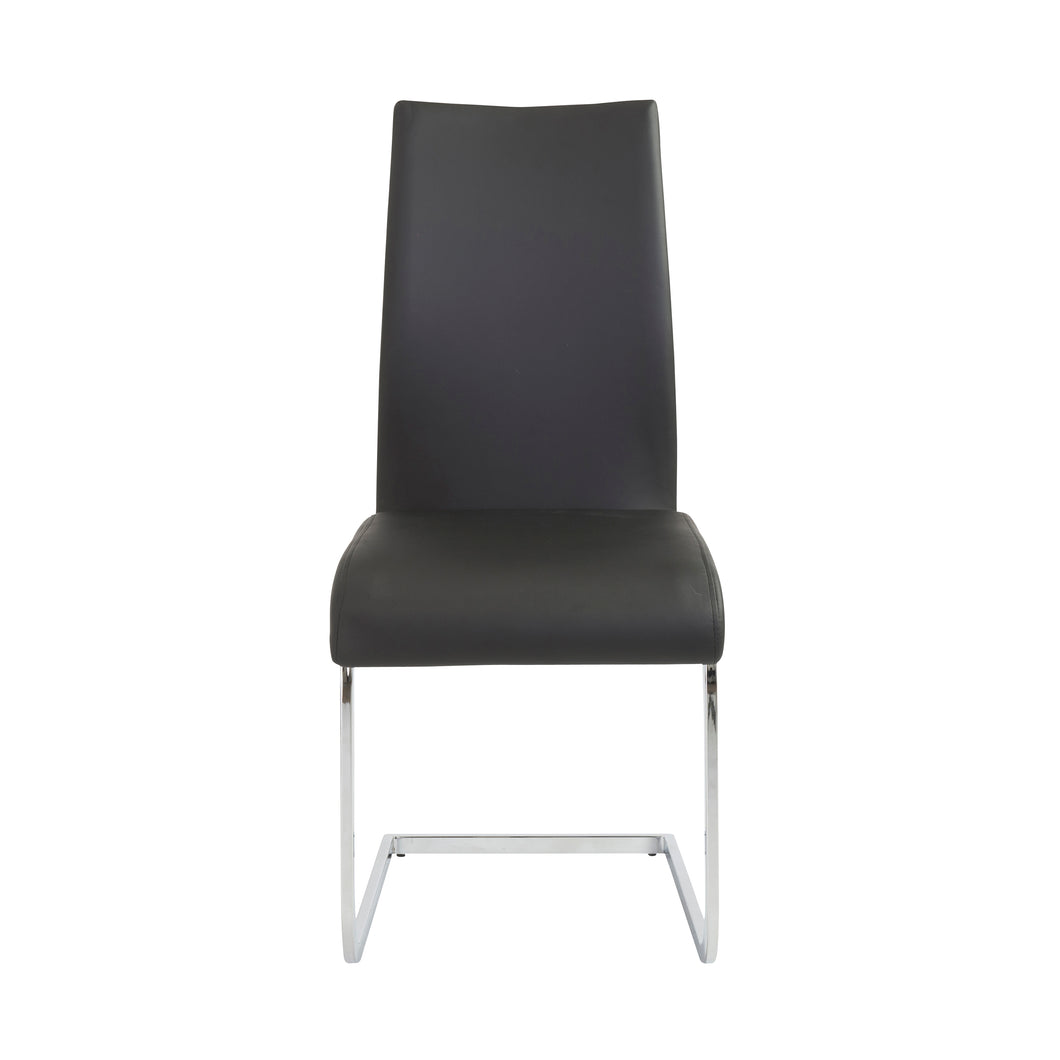 Black Leatherette Guest or Conference Chair w/ Extra Height (Set of 4)