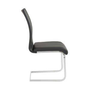Black Leatherette Guest or Conference Chair w/ Extra Height (Set of 4)