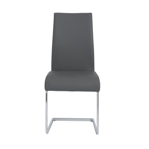 Gray Leatherette Guest or Conference Chair w/ Extra Height (Set of 4)