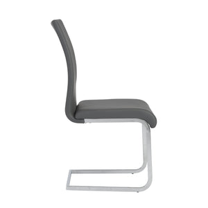 Gray Leatherette Guest or Conference Chair w/ Extra Height (Set of 4)