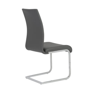Gray Leatherette Guest or Conference Chair w/ Extra Height (Set of 4)