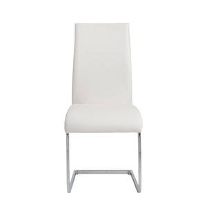 White Leatherette Guest or Conference Chair w/ Extra Height (Set of 4)