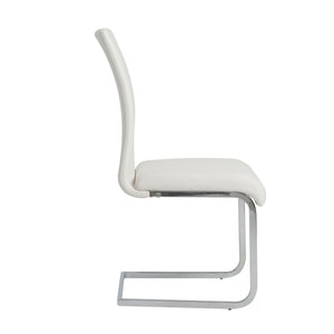 White Leatherette Guest or Conference Chair w/ Extra Height (Set of 4)