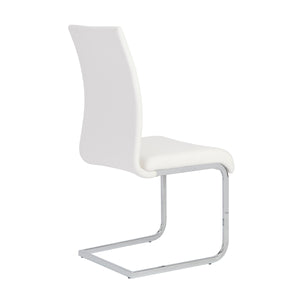 White Leatherette Guest or Conference Chair w/ Extra Height (Set of 4)