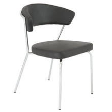 Load image into Gallery viewer, Curved-Back Black Leatherette Guest or Conference Chair (Set of 4)
